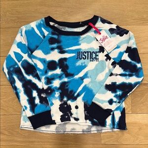 Justice Blue Tie-Dye Kids Shirt